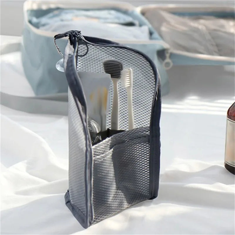 Trousse Maquillage EVA Filet – Pliable & Transparente