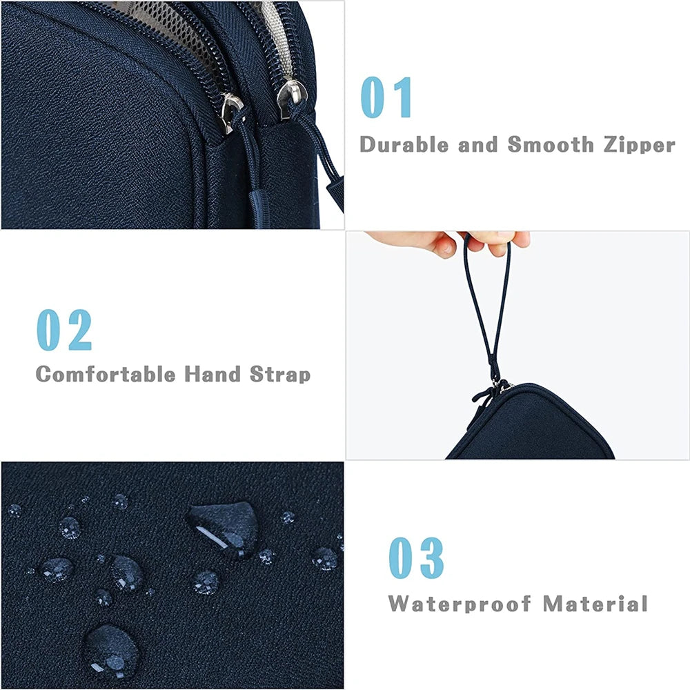 Organisateur de Voyage Électronique Double Couche – Pochette Imperméable pour Câbles & Accessoires