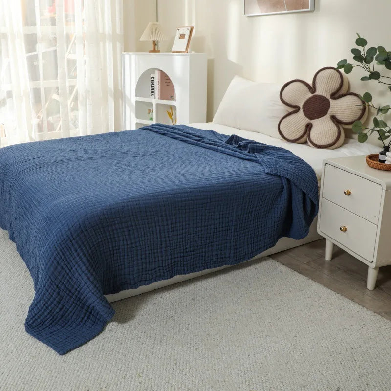 Couverture Mousseline 100% Coton 6 Couches – Lange Respirant Pliable pour Bébé & Voyage