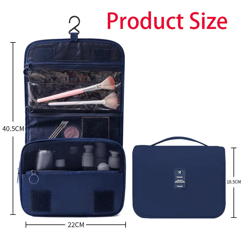 Trousse de Toilette Suspendue – Grande Capacité 6 Poches & Crochet