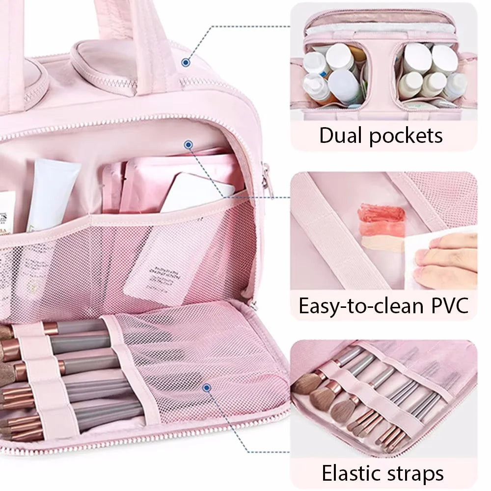 Trousse de Toilette Voyage Grande Capacité – Imperméable 4 Compartiments