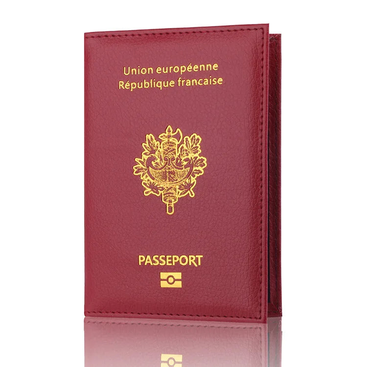 Porte-Passeport en Cuir PU avec Emplacements pour Cartes