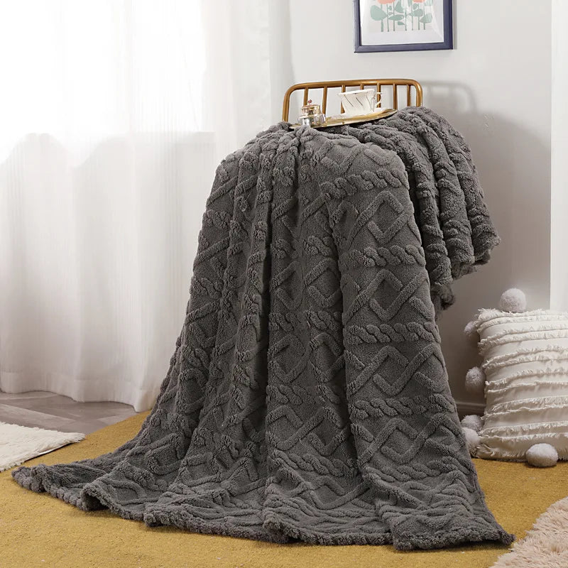 Plaid Polaire Flanelle Uni – Couverture Douce & Chaude pour Canapé, Bureau, Lit & Voyage
