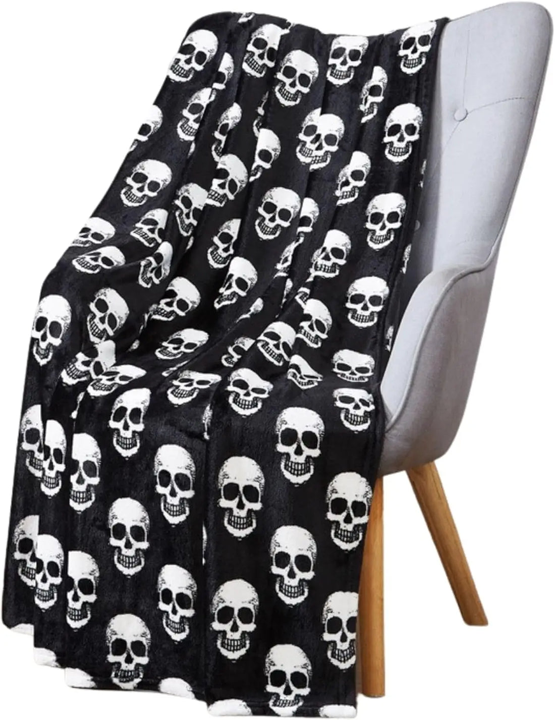 Plaid Flanelle Imprimé Chauves-Souris Noires – Couverture Douce Canapé, Bureau, Lit & Voyage