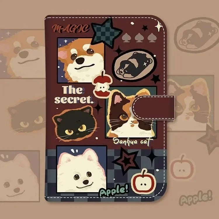 Cute Cartoon Passport Wallet Women's New Travel Portable Document Holder Card Holder with Protective Cover