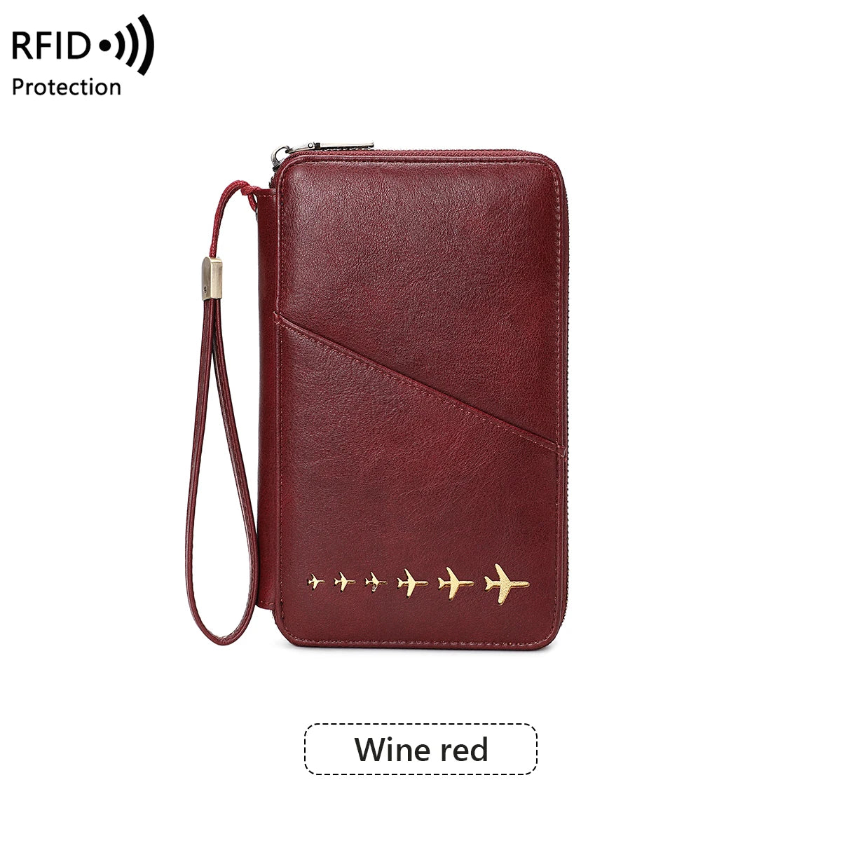 Porte-Passeport Famille Anti-RFID – Portefeuille Voyage Multifonction en Cuir PU