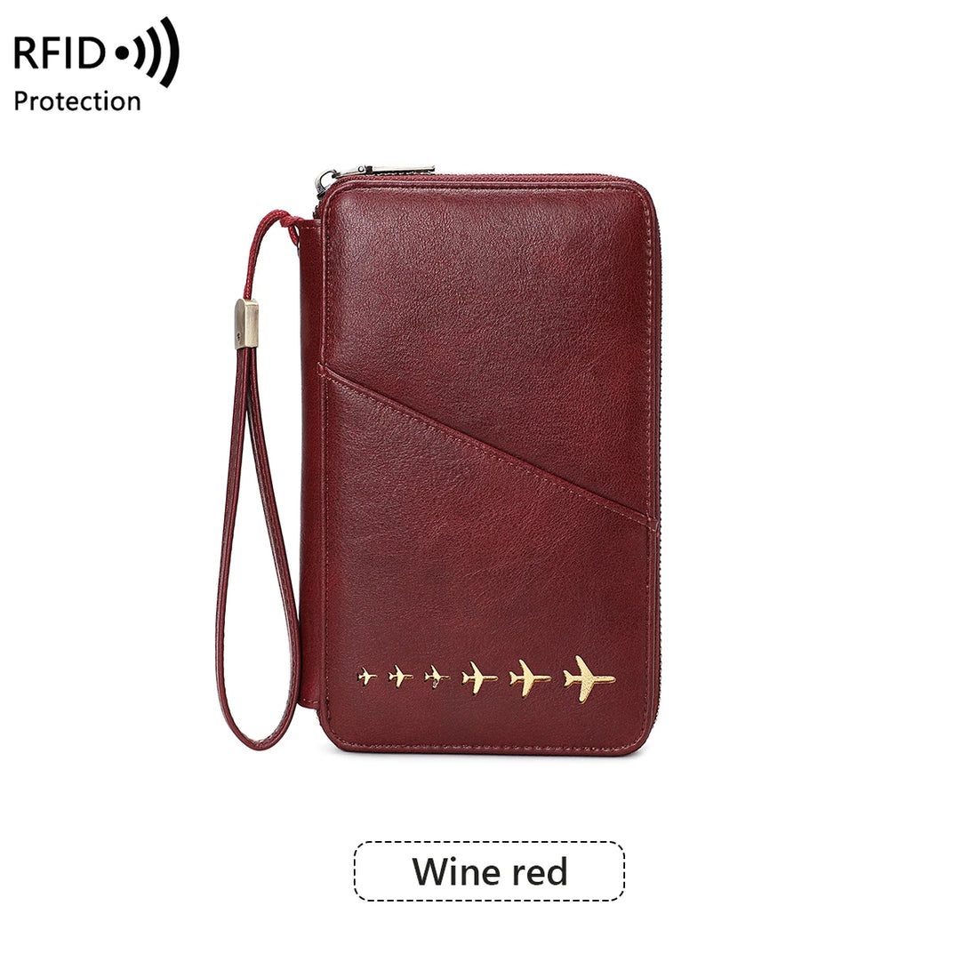 Porte-Passeport Famille Anti-RFID – Portefeuille Voyage Multifonction en Cuir PU