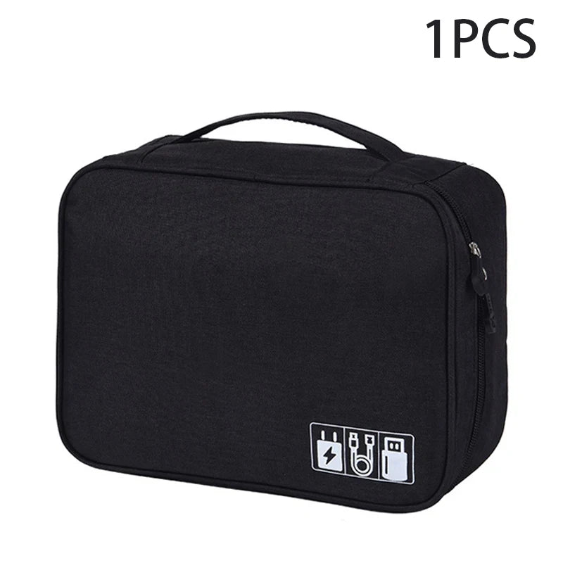 Pochette Rangement Câbles Voyage – Organisateur Électronique Portable & Imperméable USB