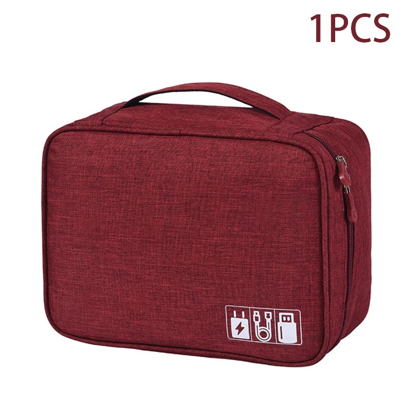 Pochette Rangement Câbles Voyage – Organisateur Électronique Portable & Imperméable USB