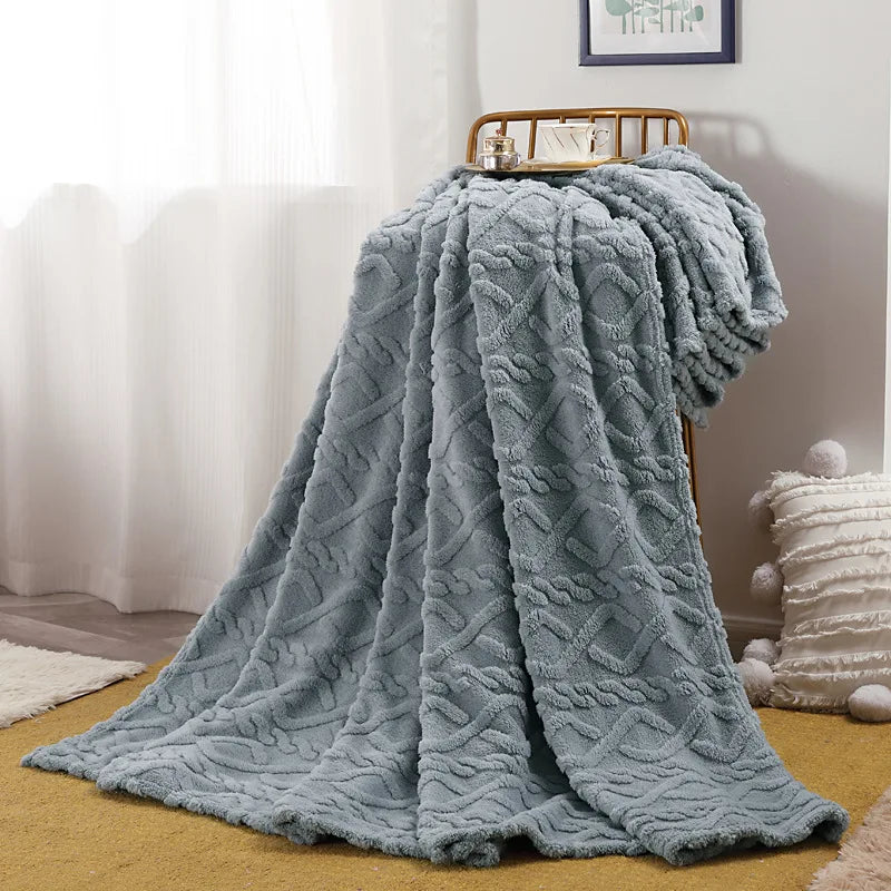 Plaid Polaire Flanelle Uni – Couverture Douce & Chaude pour Canapé, Bureau, Lit & Voyage