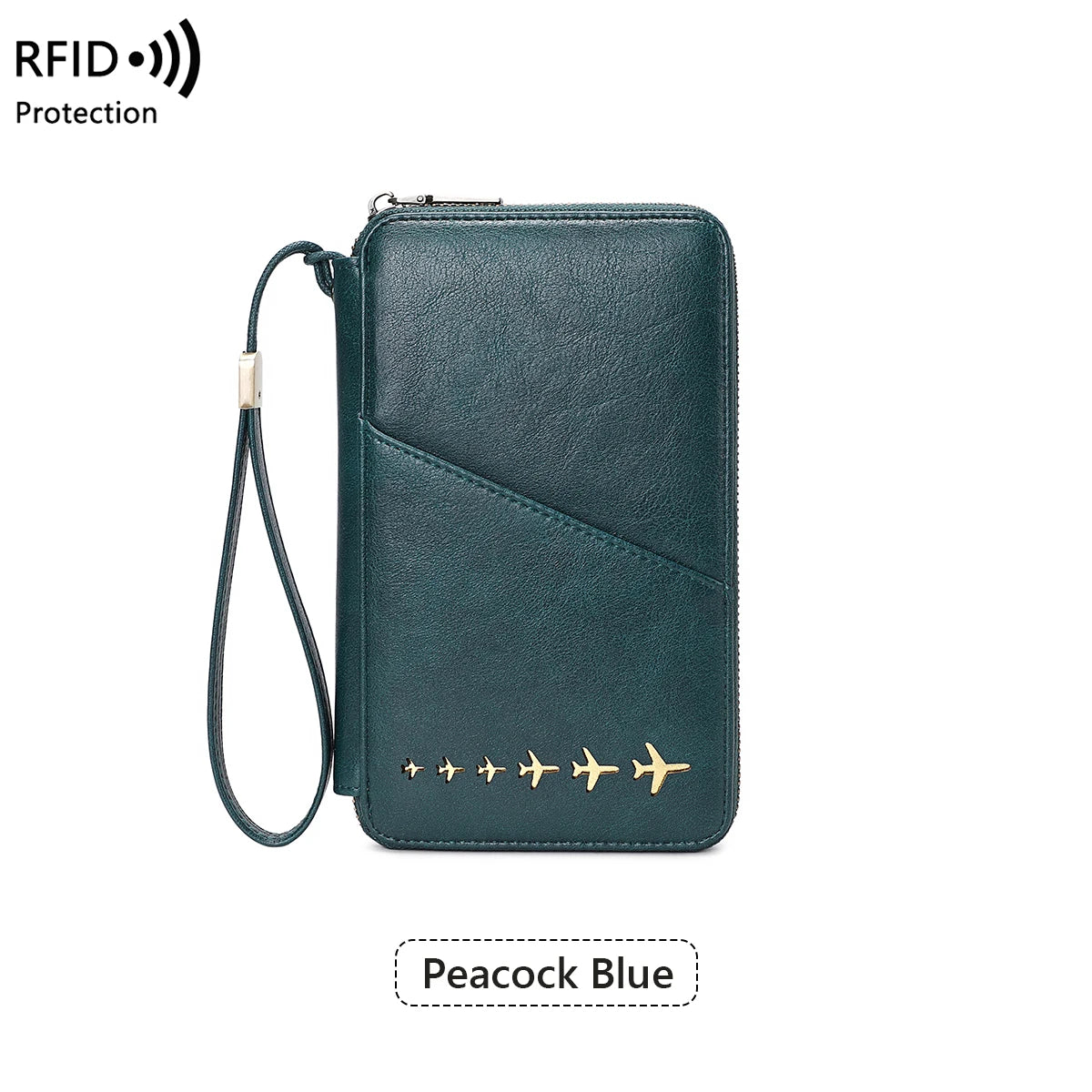 Porte-Passeport Famille Anti-RFID – Portefeuille Voyage Multifonction en Cuir PU