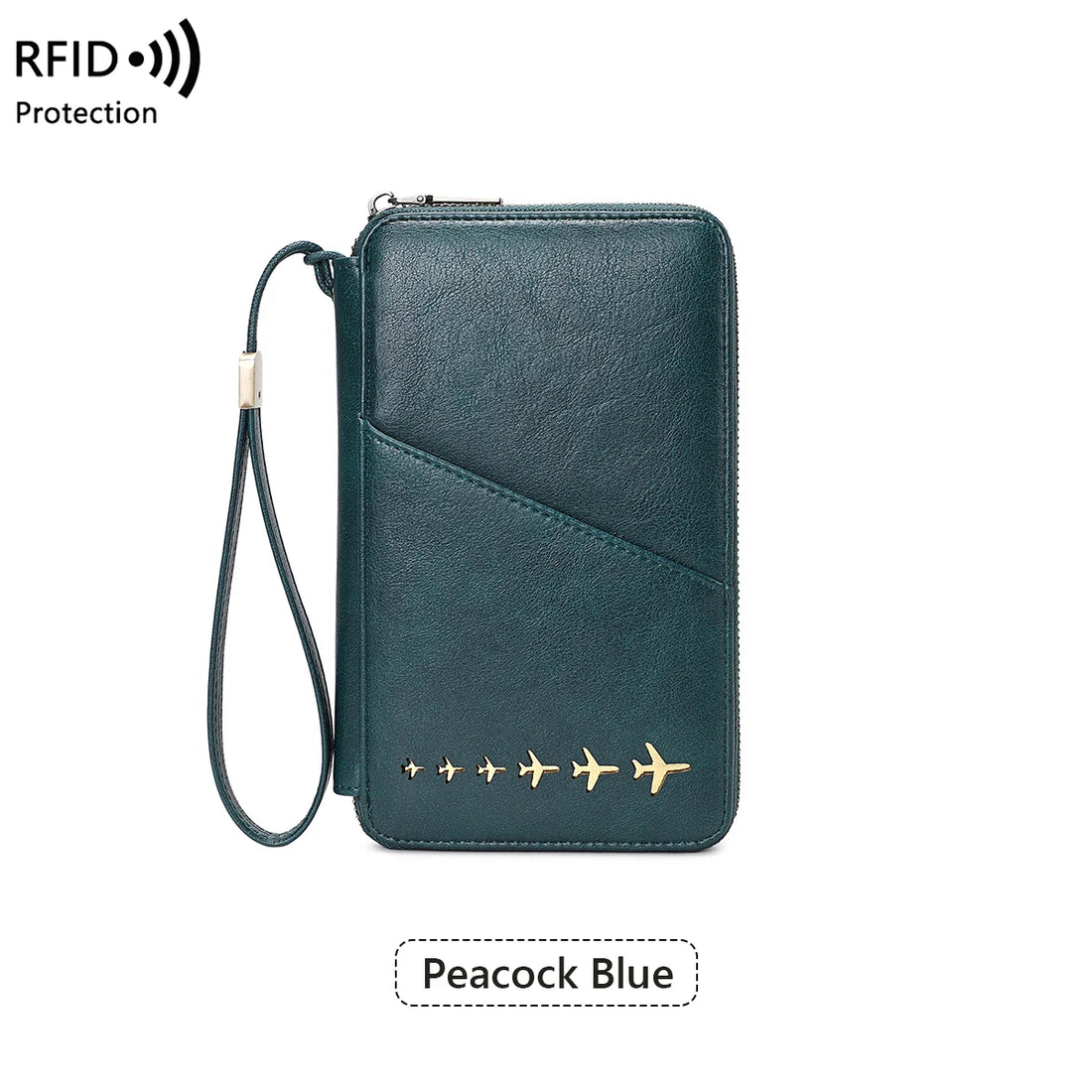 Porte-Passeport Famille Anti-RFID – Portefeuille Voyage Multifonction en Cuir PU