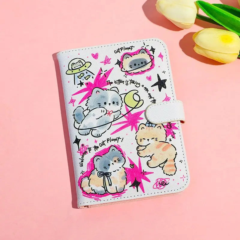 Cute Cartoon Passport Wallet Women's New Travel Portable Document Holder Card Holder with Protective Cover