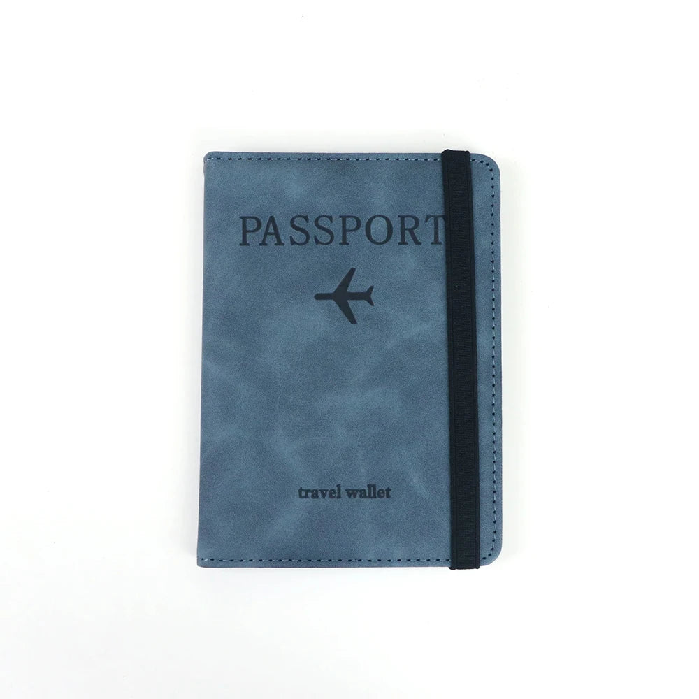 Porte-Passeport Personnalisé en Cuir PU – Pochette Anti-RFID avec Porte-Cartes & Prénom