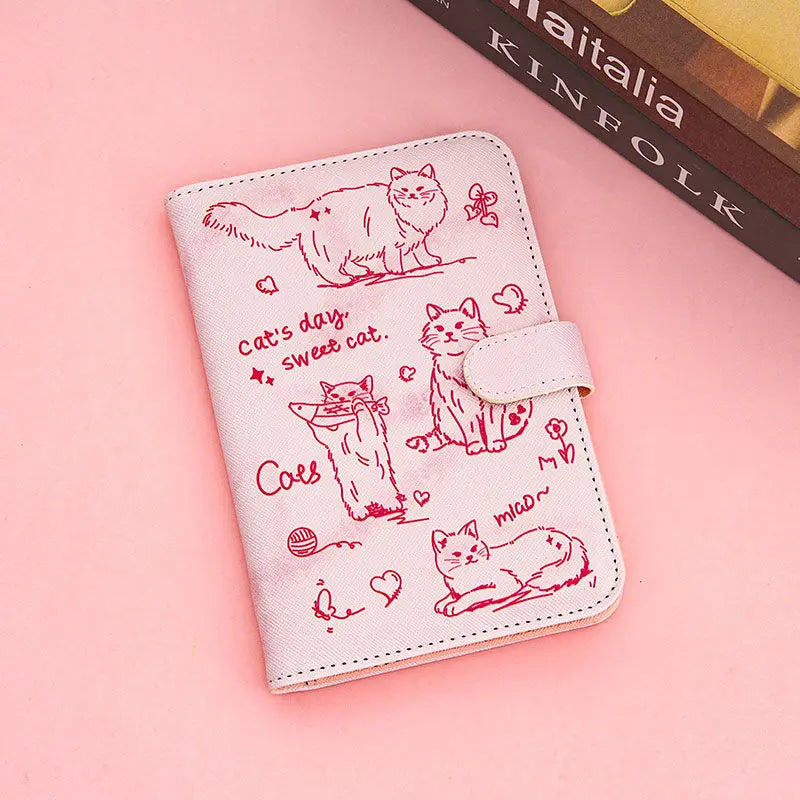 Cute Cartoon Passport Wallet Women's New Travel Portable Document Holder Card Holder with Protective Cover