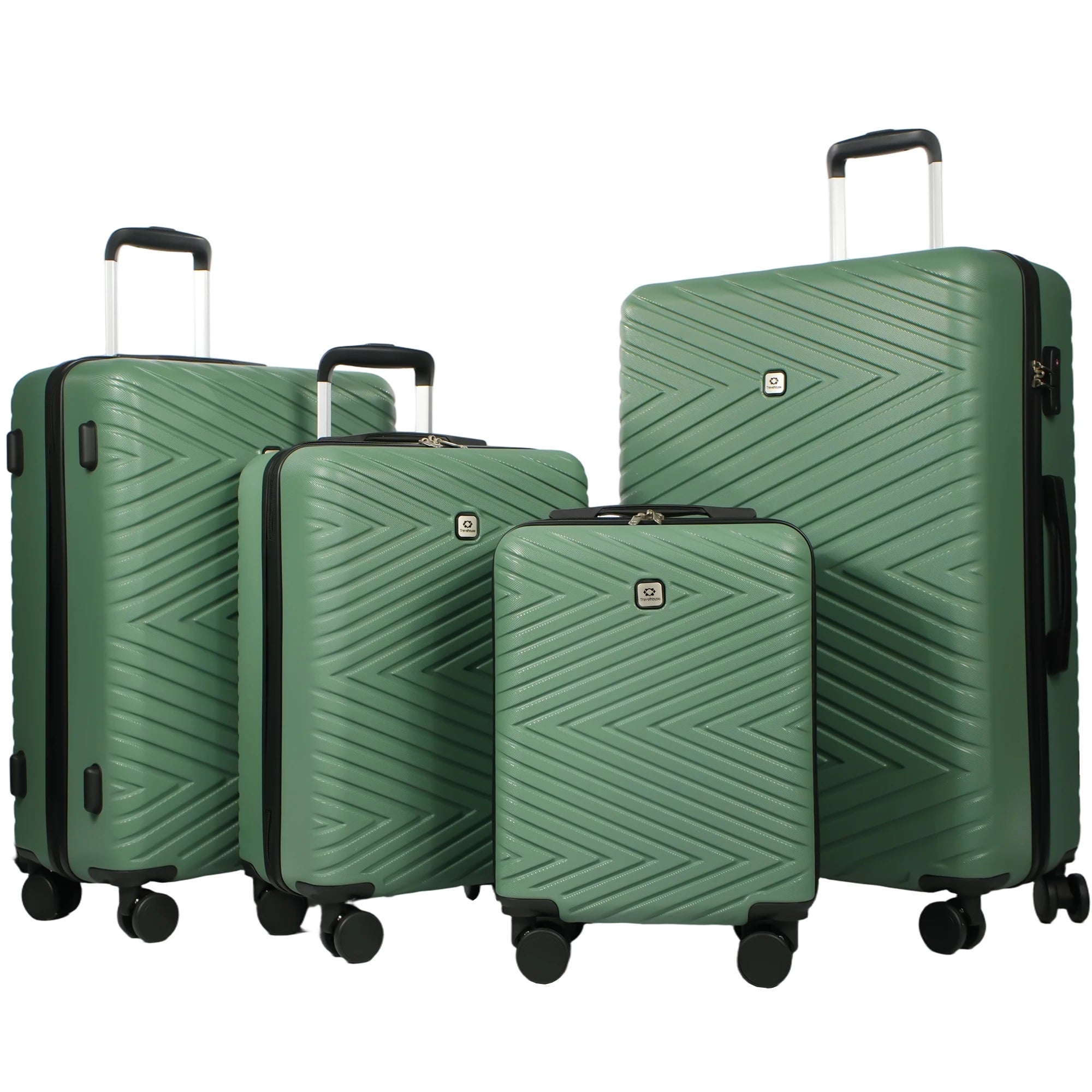 Set Valises 4 Pièces Travelhouse ABS – Roues Spinner & Serrure TSA