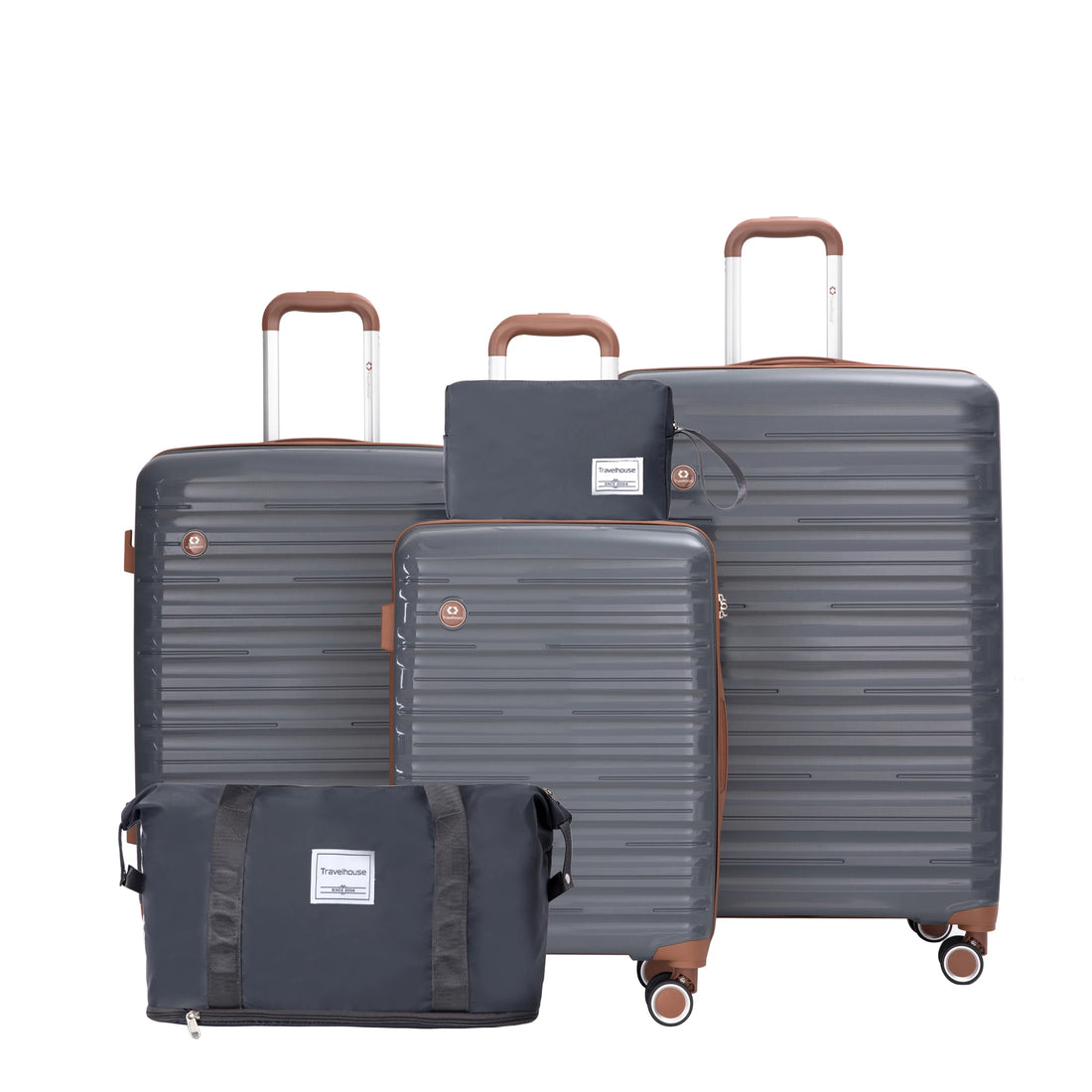 Set Valises 5 Pièces Travelhouse – Coque Rigide ABS, Roues Spinner & Serrure TSA