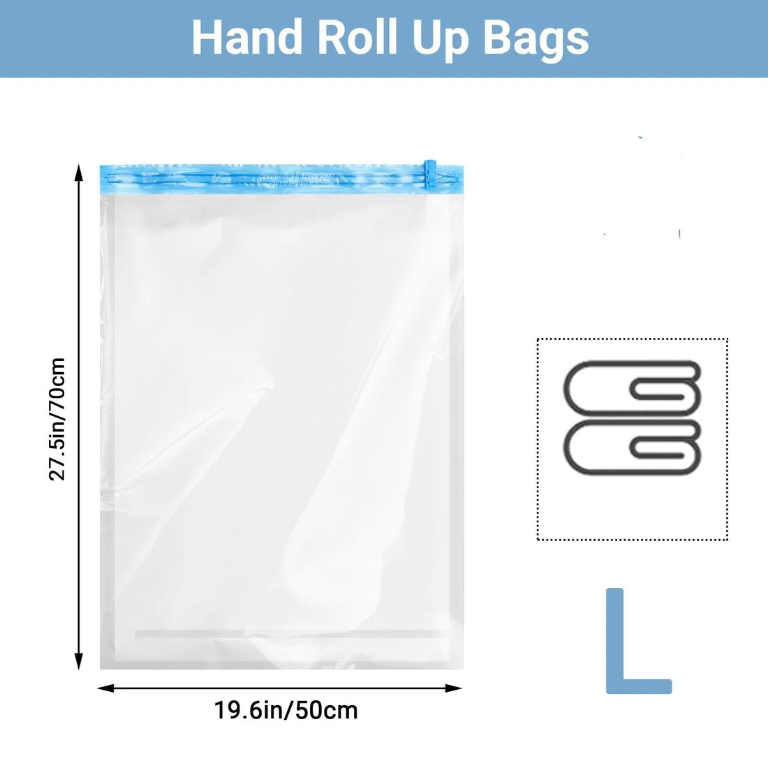 Reusable Travel Clothes Air Vacuum Bags Roll Up Compression Storage Bags For Suitcases Tops Pants Portable Foldable Storage Bags
